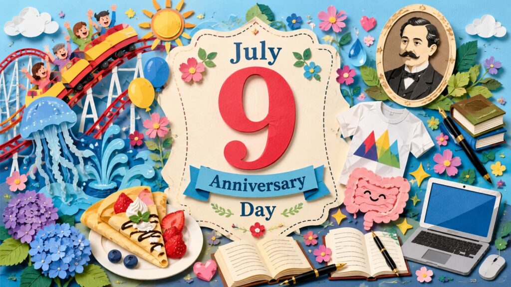 7月9日は何の日？ジェットコースターの日、泣く日、おなかキレイの日、グラフィックTシャツの日、鴎外忌などの記念日