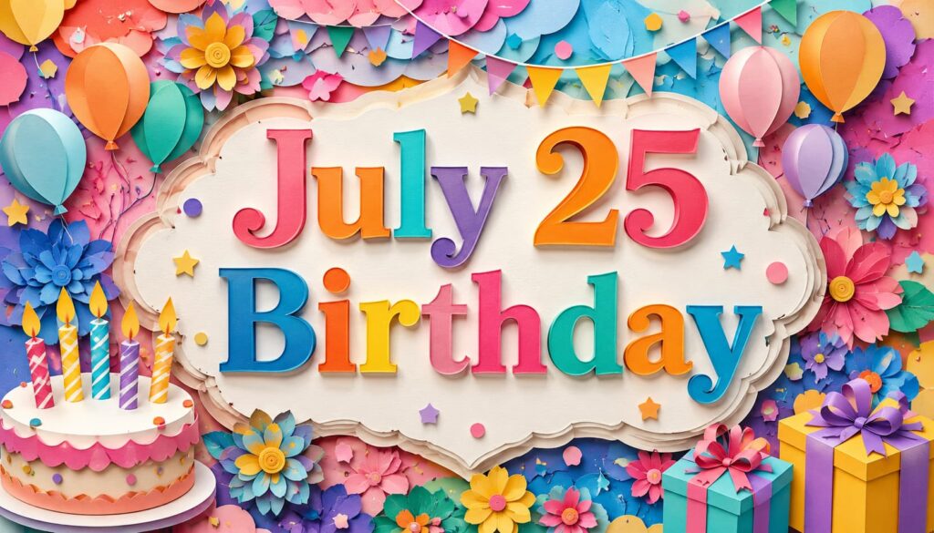 7月25日誕生日の芸能人・有名人として、道枝駿佑、小田倉麗奈、坂井仁香、村雨辰剛、高島礼子など多彩な人物を紹介する華やかな誕生日特集