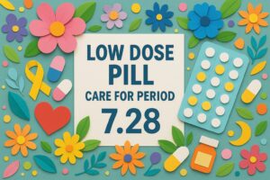 低用量ピルで生理ケアの日に関する記念日と生理痛・PMS対策の啓発を象徴するカラフルな紙アート