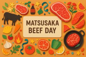 松阪牛の日の由来や魅力を伝えるカラフルなペーパーアート