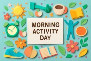 「朝活の日」に関する記念日、朝活を始めるためのアイデアや健康的なライフスタイルについて紹介するブログのサムネイル画像