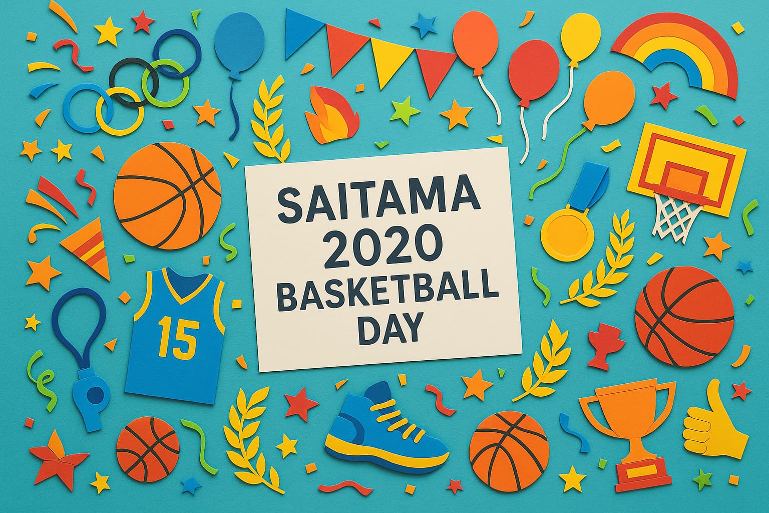 さいたま2020バスケの日に込められたオリンピックの感動と地域スポーツの未来を象徴するビジュアル