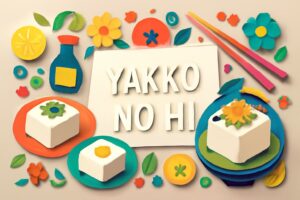 8月5日の奴の日を祝うために冷や奴を楽しむ風景。豆腐やカラフルな薬味が盛りつけられ、健康的でおいしい食文化を象徴する。冷や奴は夏の定番料理として、日本の食卓に欠かせない存在。