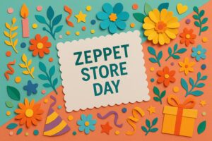 ZEPPET STOREの日にちなんだ記念日とファンの絆を象徴するカラフルなペーパーアート