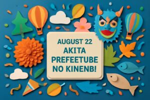 秋田県の記念日（8月29日）を祝う、地域の歴史と未来をつなぐシンボル