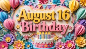 8月16日誕生日の芸能人・有名人として木村慧人、吉田朱里、ダルビッシュ有、西田ひかる、小木博明などを紹介する華やかな誕生日記事
