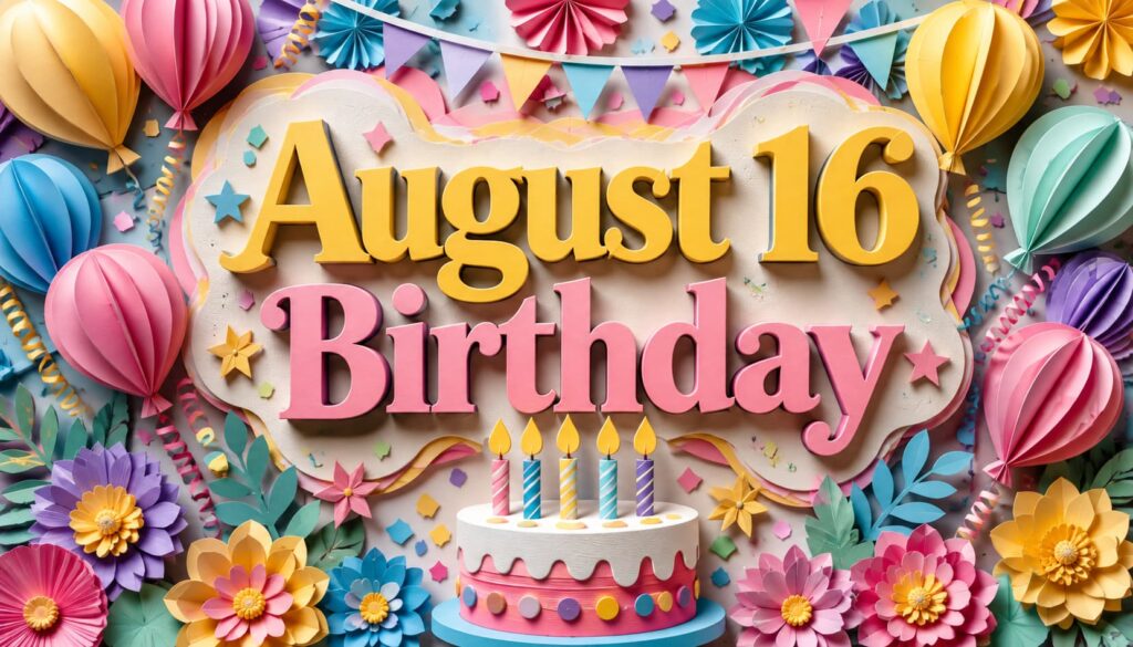 8月16日誕生日の芸能人・有名人として木村慧人、吉田朱里、ダルビッシュ有、西田ひかる、小木博明などを紹介する華やかな誕生日記事