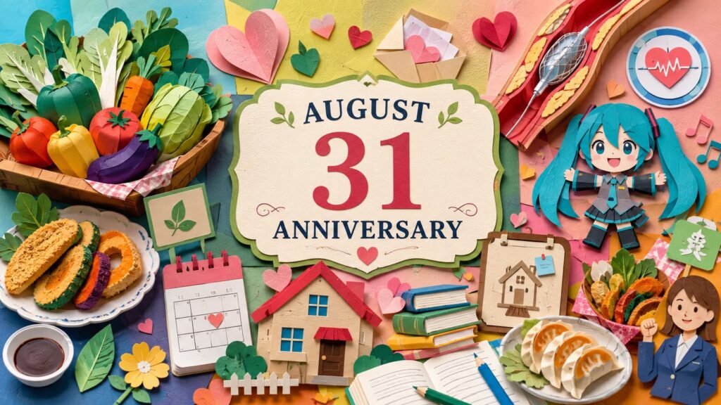 8月31日は何の日？野菜の日、I Love Youの日、宿題の日、初音ミクの誕生日、宮崎ぎょうざの日など8月31日の記念日