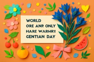 世界に一つだけの晴れの国リンドウ記念日を祝うカラフルなペーパーアートと岡山県産リンドウの魅力