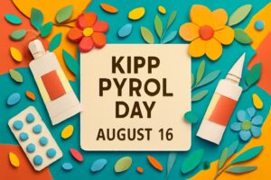 キップパイロールの日の記念日に関するカラフルなペーパーアートと軟膏のイメージ