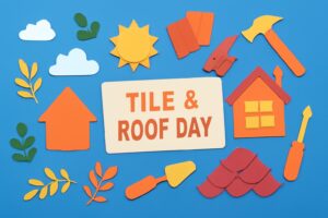 8月8日の「かわらの日・屋根の日」の由来と重要性を紹介したブログのサムネイル画像。瓦と屋根が日本の家屋において果たす重要な役割を再認識する日。