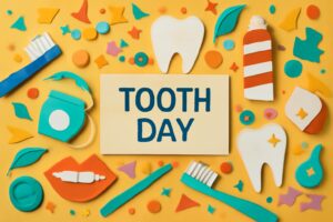 8月8日の歯並びの日に関連する健康と美しい歯並びを祝うデザイン