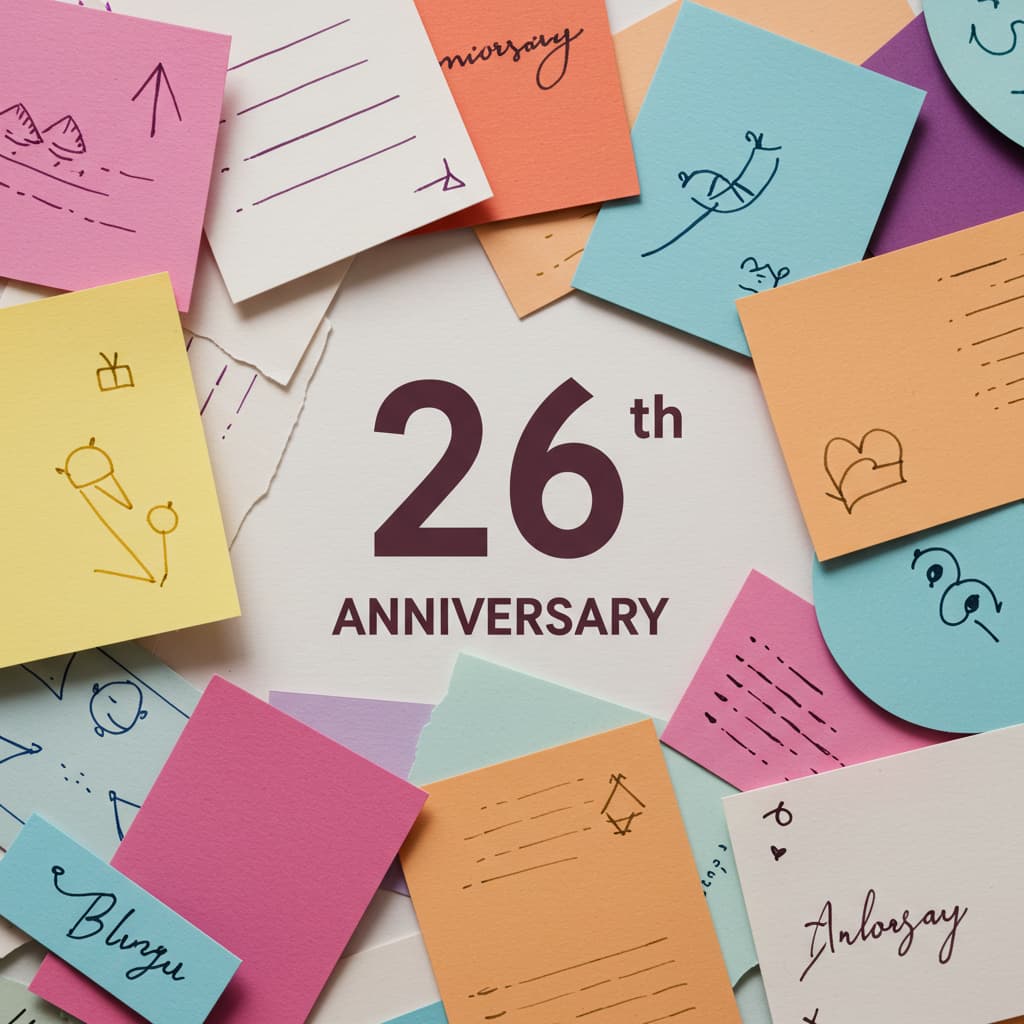 9月26日の記念日を象徴するカラフルなメッセージカードと平和・健康をテーマにした記念日のイメージ