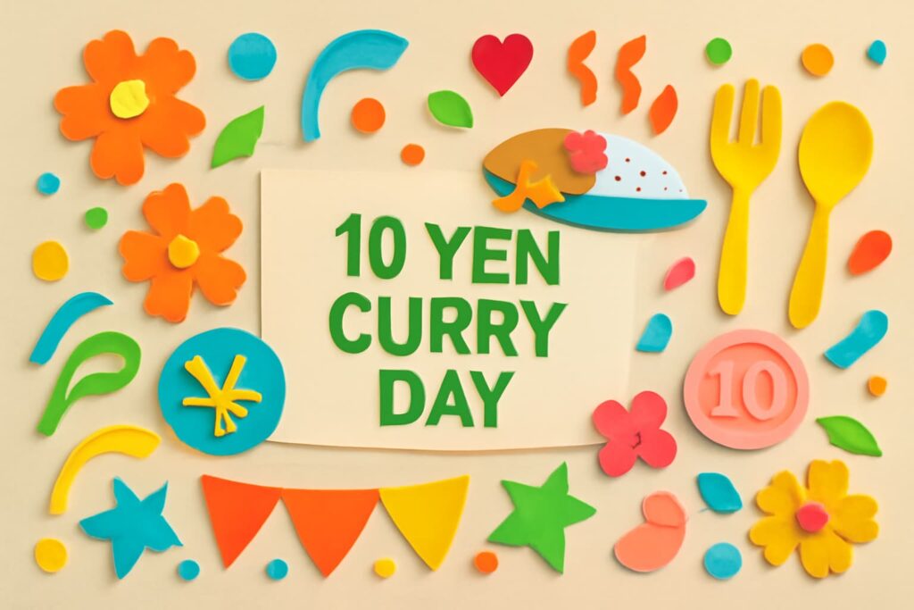 9月25日の「10円カレーの日」に提供される特別なカレーイベント。松本楼の再建記念として行われ、社会貢献活動も行われる。