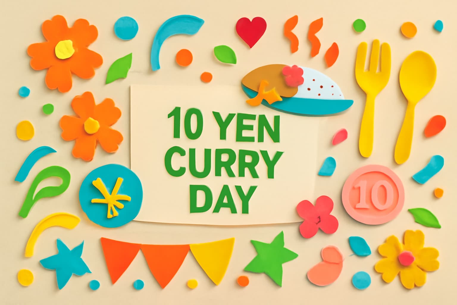 9月25日の「10円カレーの日」に提供される特別なカレーイベント。松本楼の再建記念として行われ、社会貢献活動も行われる。