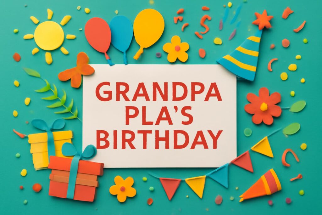 プラじいの誕生日を祝う記念日、USEIとゴープラグループの理念を伝えるイメージ