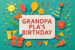 プラじいの誕生日を祝う記念日、USEIとゴープラグループの理念を伝えるイメージ