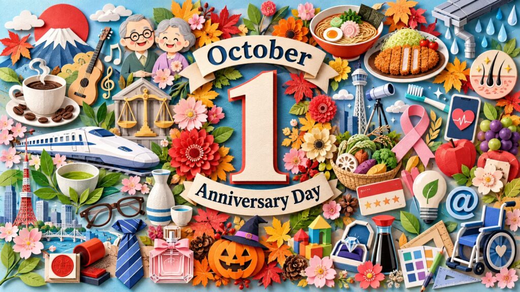 10月1日は何の日？国際高齢者デー、国際コーヒーの日、法の日、東京都民の日、東海道新幹線開業記念日などの記念日と由来