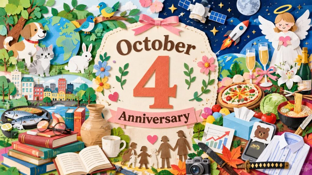 10月4日は何の日？世界動物の日、イワシの日、都市景観の日、古書の日、世界宇宙週間などの記念日と由来