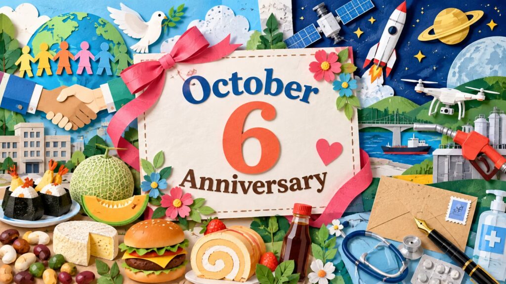 10月6日は何の日？国際協力の日、役所改革の日、石油の日、世界宇宙週間、国際文通週間など代表的な記念日と由来
