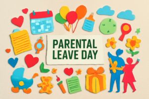 9月19日の「育休を考える日」の重要性を伝える、男性の育児休業促進に関するメッセージが込められたイラスト。