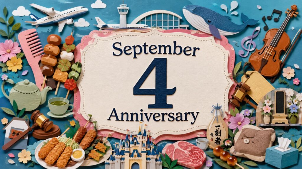 9月4日は何の日？関西国際空港開港記念日、くしの日、クラシック音楽の日、くじらの日、東京ディズニーシー開園記念日など9月4日の記念日