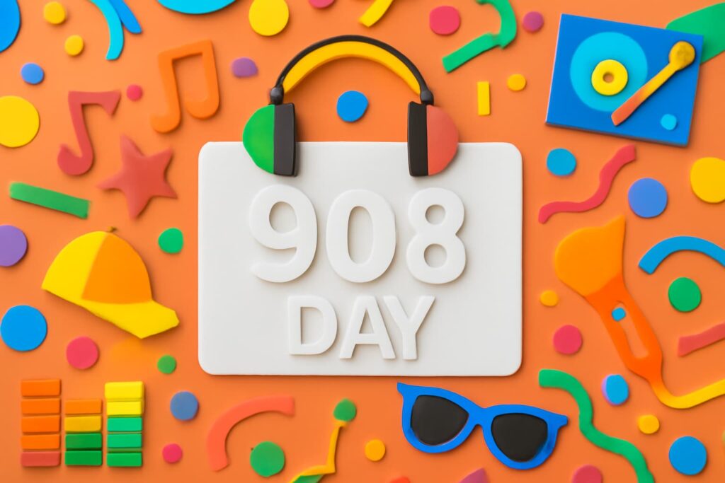 9月8日の「クレバの日」を祝う特別な音楽イベント。KREVAのメジャーデビュー日を記念し、音楽やファンとの絆が深まる一日を表現。音楽シーンで活躍するKREVAの影響力と情熱を感じさせる色鮮やかなビジュアル。