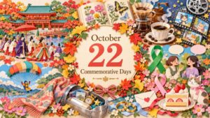 10月22日は何の日？国際吃音啓発の日、平安遷都の日・時代祭、図鑑の日、ドリップコーヒーの日、アニメの日の由来と意味を紹介。