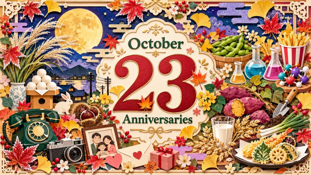 10月23日は何の日?霜降、十三夜、電信電話記念日、じゃがりこの日、化学の日の由来と、2026年の暦との関係を紹介。