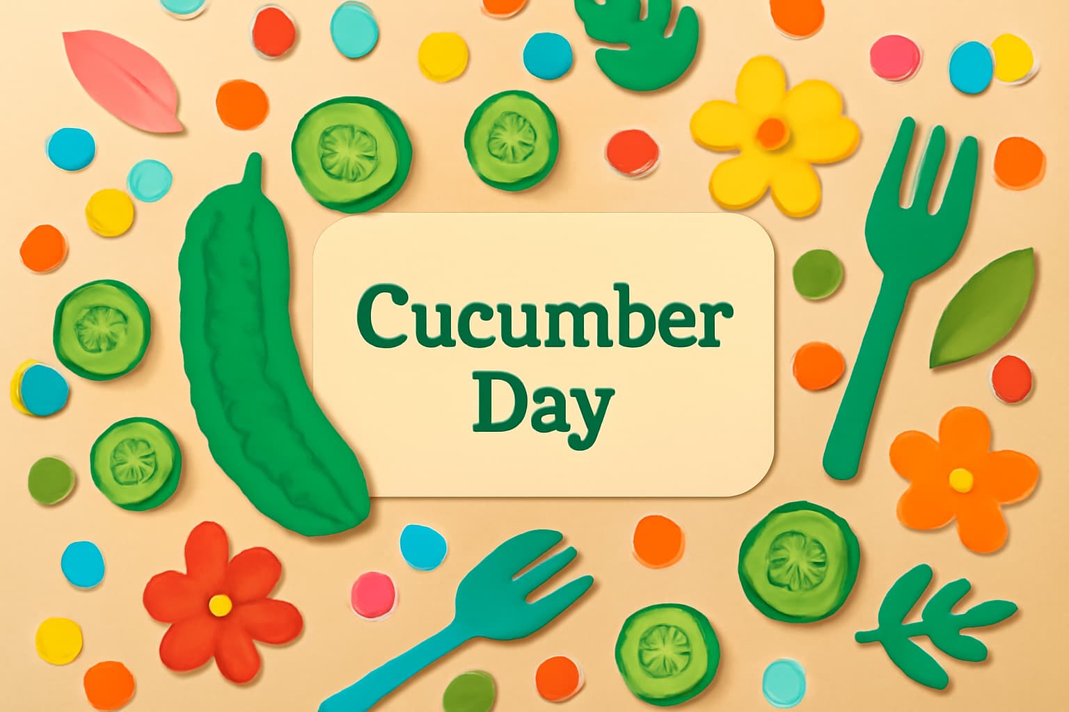 9月9日の「きゅうりのキューちゃんの日」を祝う、漬物の魅力や歴史を紹介するブログ記事に関連するカラフルなデザイン