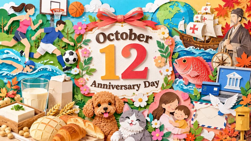 10月12日は何の日？スポーツの日、豆乳の日、ネット銀行の日、コロンブス・デー、芭蕉忌など記念日の由来