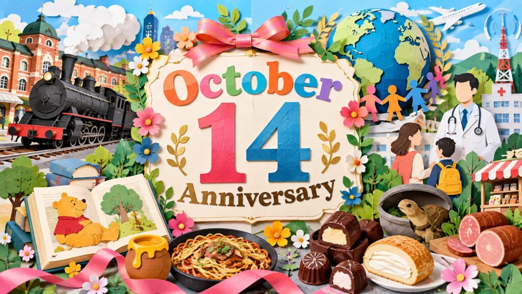 10月14日は何の日？鉄道の日、世界標準の日、PTA結成の日、くまのプーさん原作デビューの日、焼うどんの日など記念日の由来