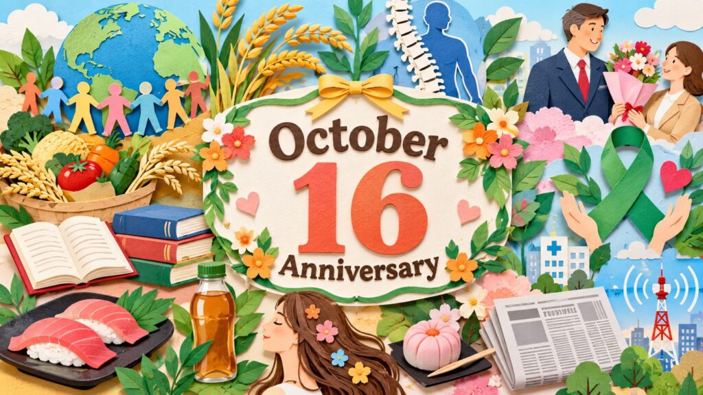 10月16日は何の日？世界食料デー、世界脊椎デー、ボスの日、グリーンリボンDAY、国消国産の日など記念日の由来
