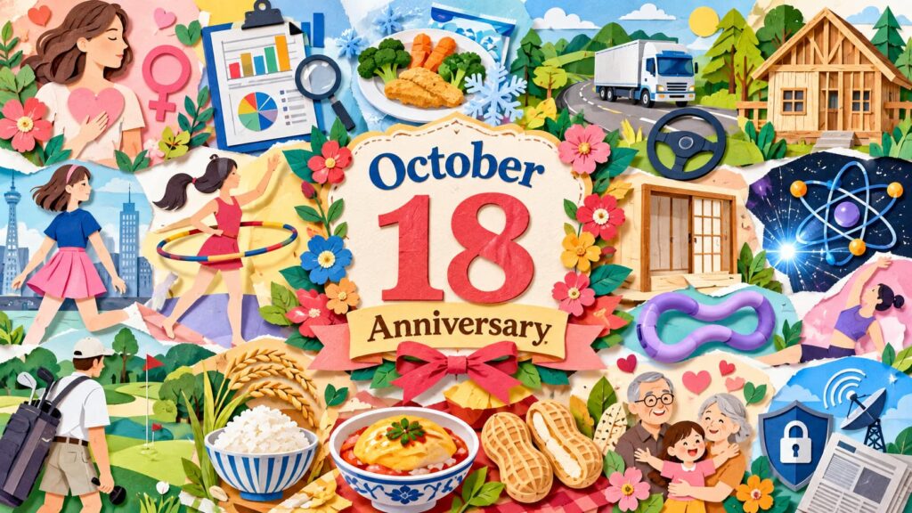 10月18日は何の日？世界メノポーズデー、統計の日、冷凍食品の日、フラフープ記念日、ミニスカートの日など記念日の由来