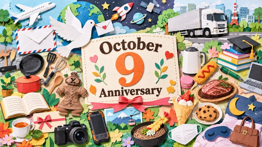 10月9日は何の日？世界郵便の日、トラックの日、道具の日、塾の日、トクホの日など主な記念日と由来を紹介