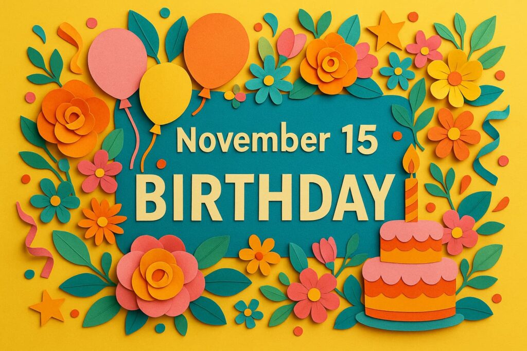 11月15日生まれの芸能人・有名人一覧。峯岸みなみ、本郷奏多、渋野日向子、ジミー・チュウなど多彩な誕生日を華やかに紹介。