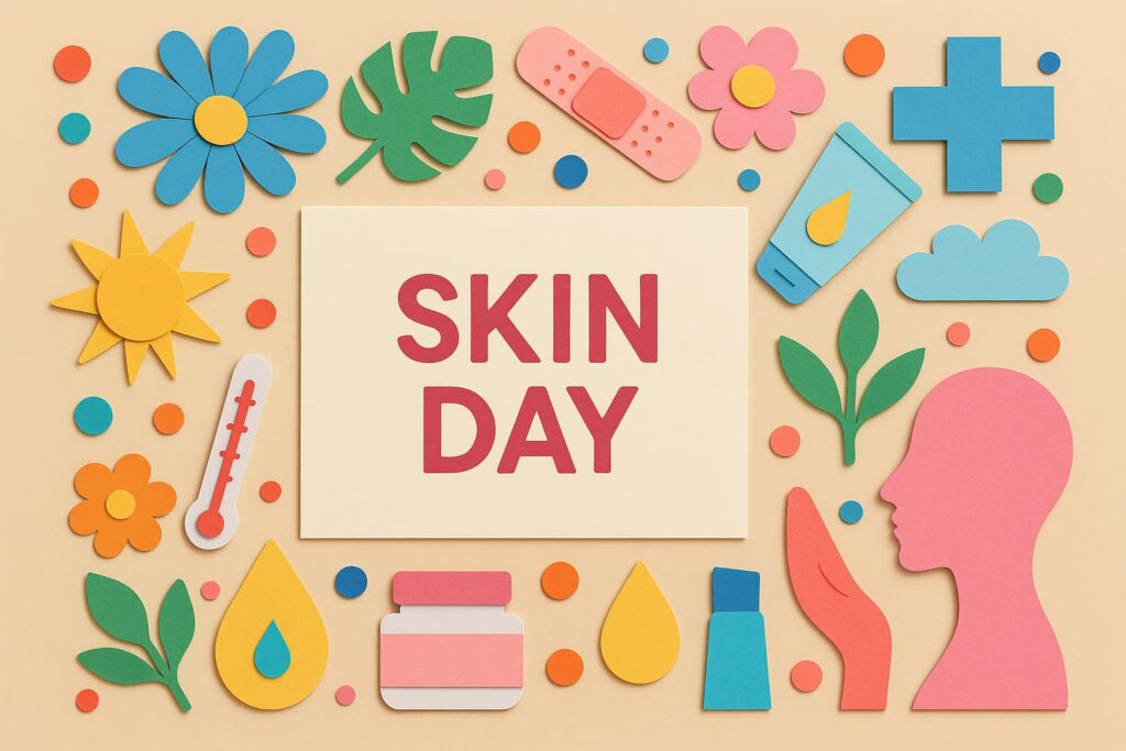 皮膚の日の由来や日本臨床皮膚科医会の活動、全国で行われる皮膚検診や啓発イベントの内容を詳しく紹介