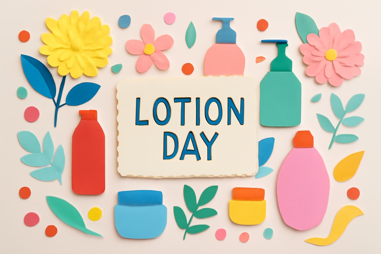 9月9日の化粧水の日を祝うためのカラフルなデザイン。化粧水の重要性と美肌ケアをテーマにしたイラスト。