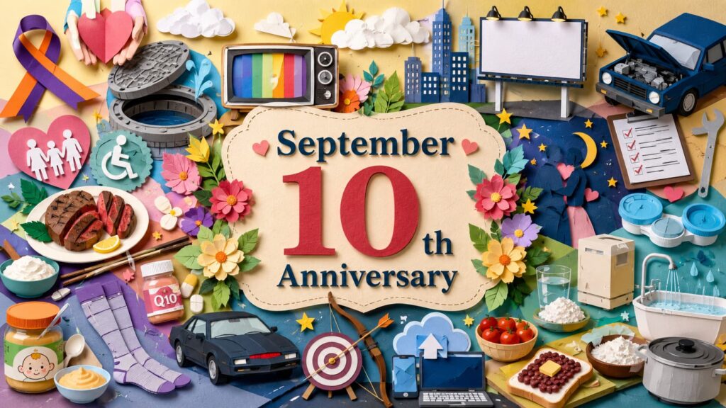 9月10日は何の日？世界自殺予防デー、下水道の日、カラーテレビ放送記念日、牛たんの日、弓道の日など9月10日の主な記念日と由来