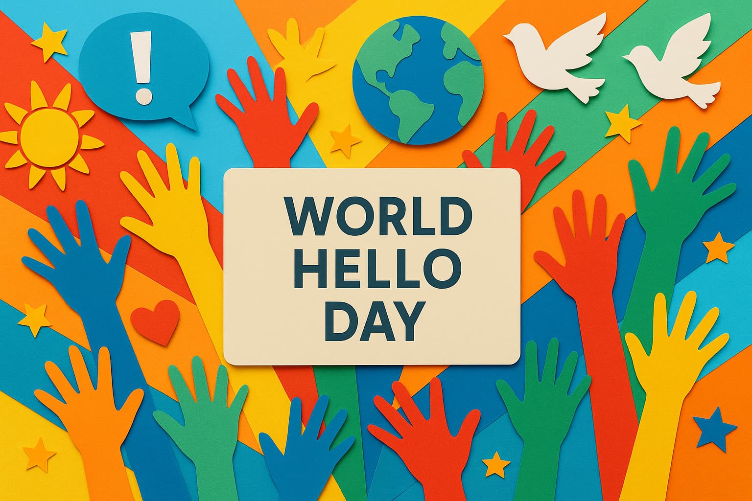 世界ハロー・デーの由来と10人に挨拶する意味、平和をつなぐ行動について紹介したブログ記事