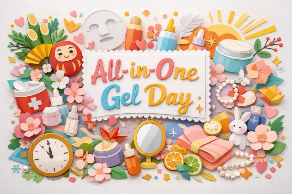 1月1日のオールインワンゲルの日に関する記念日情報とスキンケアの魅力を解説したブログ記事