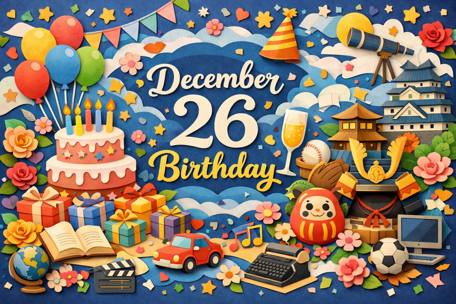 12月26日生まれの芸能人・有名人を一覧で紹介。小栗旬、城田優、田畑智子、原田美枝子、徳川家康など年末に話題にしやすい人物をわかりやすくまとめた内容です。