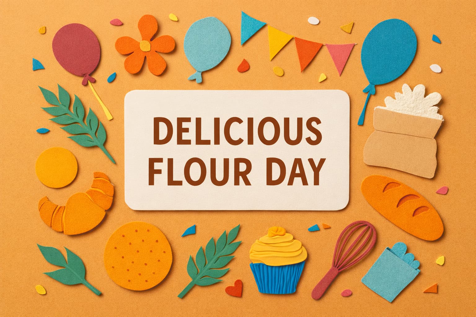 9月23日のおいしい小麦粉の日を祝う、パンやお菓子に使われる小麦粉の魅力と富澤商店の商品を紹介したデザイン