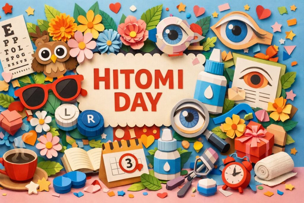 ひとみの日の由来や豆知識、目の健康を守る方法を紹介し、美しい瞳を保つ大切さを伝える内容