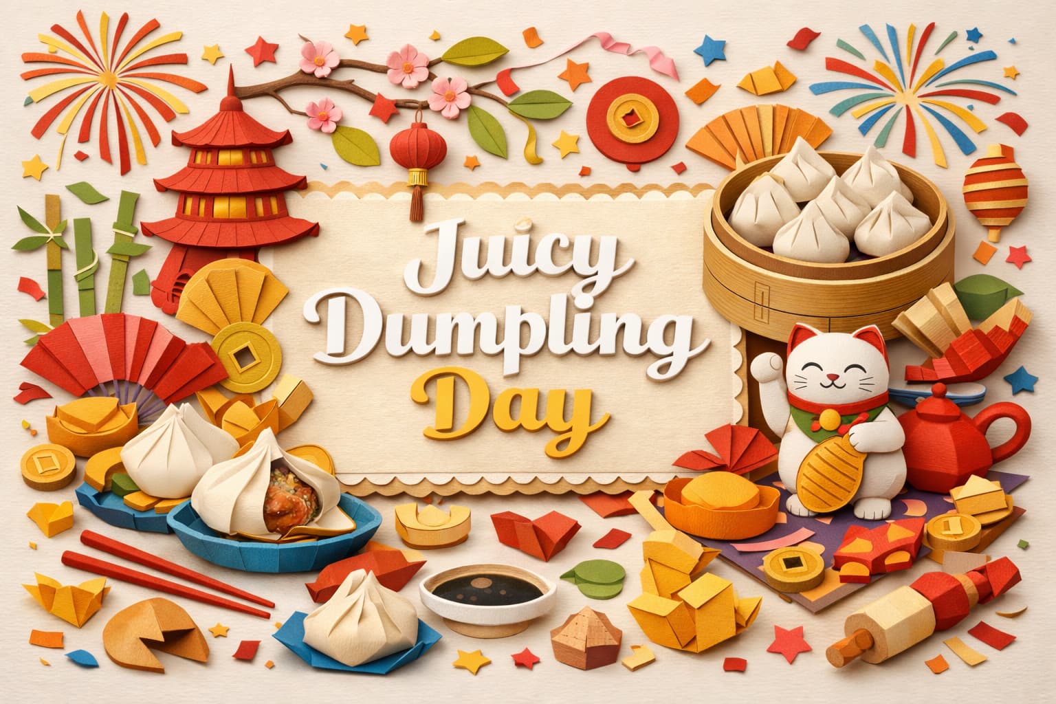 肉汁水餃子の日は縁起の良い水餃子文化を広めるために制定された1月1日の記念日