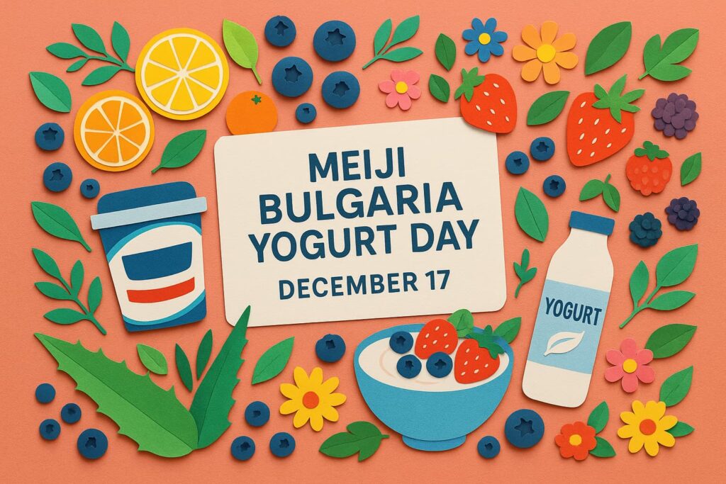 明治ブルガリアヨーグルトの日の由来や誕生秘話、健康効果などを詳しく解説した記念日ブログ