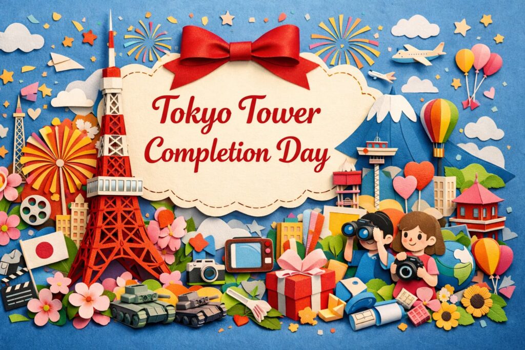 1958年12月23日に完成した東京タワーの歴史や由来、設計者内藤多仲の想い、戦後復興の象徴としての役割や豆知識をわかりやすく解説した記念日記事