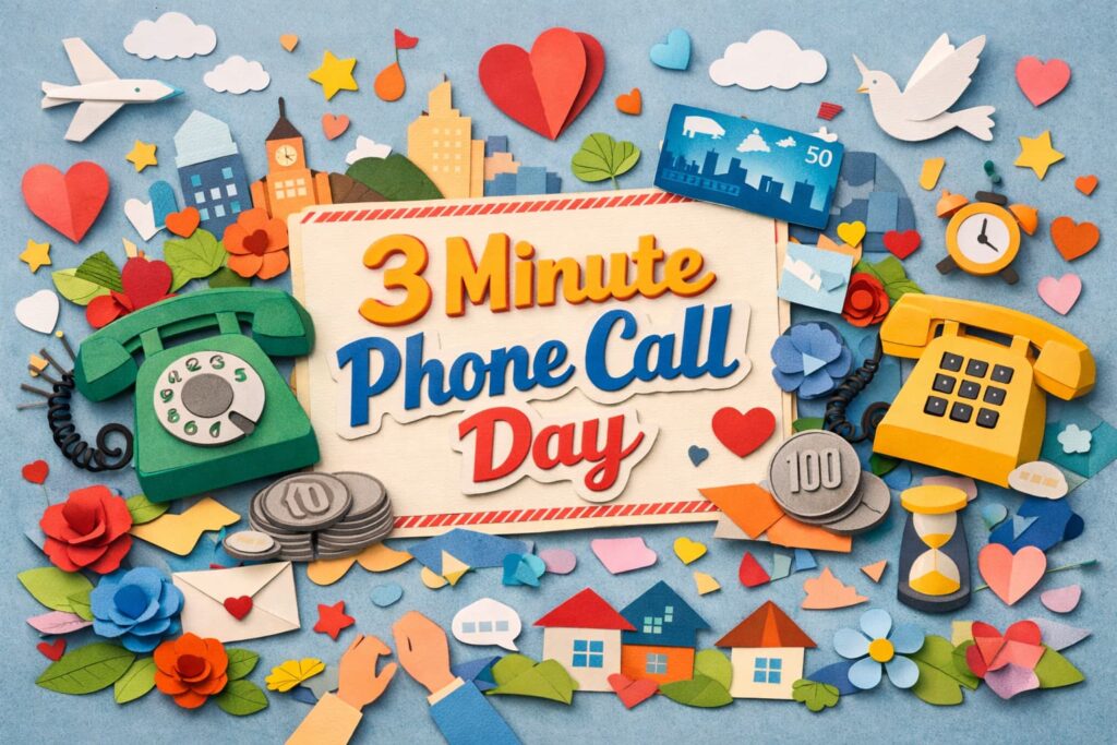 3分間電話の日の由来や通話料金制度の変化、公衆電話の進化を紹介した記念日ブログ