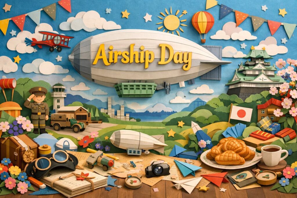 1月22日の飛行船の日は、日本初の国産飛行船雄飛号が所沢から大阪へ実験飛行を成功させ、日本の航空史に大きな一歩を刻んだ記念日です。