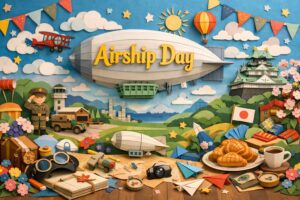 1月22日の飛行船の日は、日本初の国産飛行船雄飛号が所沢から大阪へ実験飛行を成功させ、日本の航空史に大きな一歩を刻んだ記念日です。